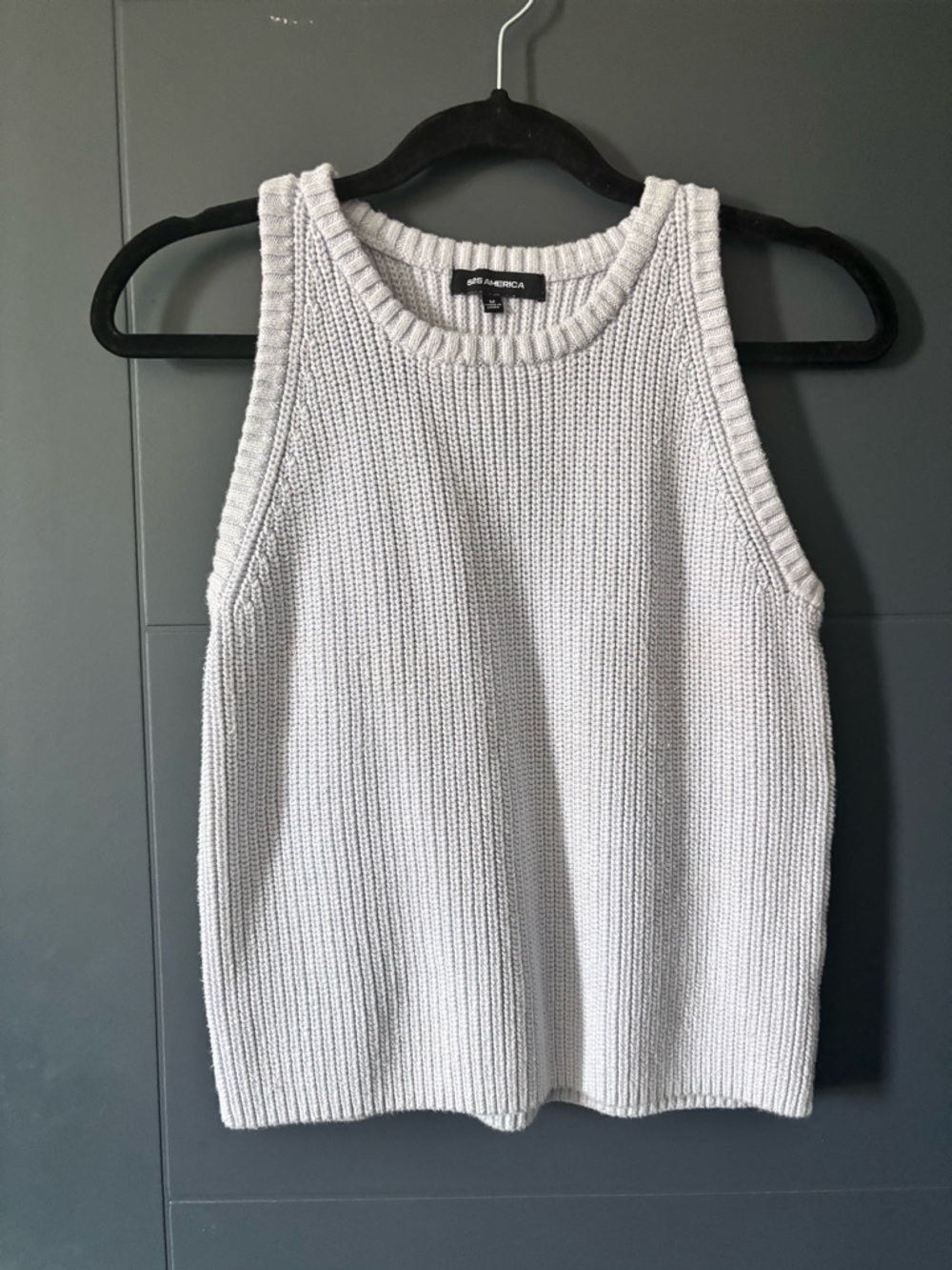 525 America Light Purple Ribbed Sleeveless Crewneck Sweater Tank